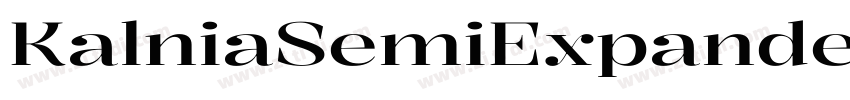 KalniaSemiExpanded S字体转换 KalniaSemiExpanded S字体转换
